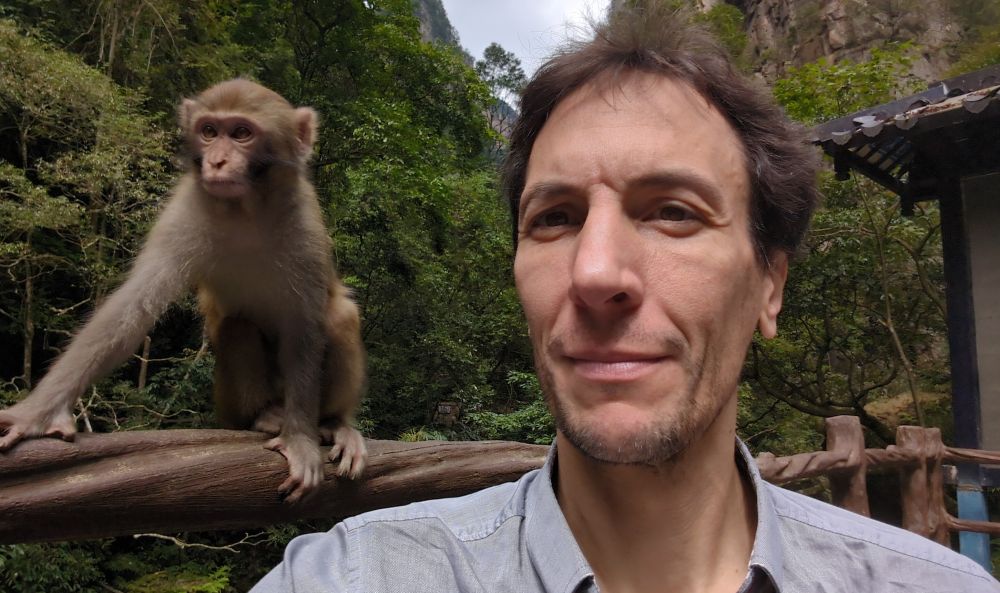 Selfie avec le singe